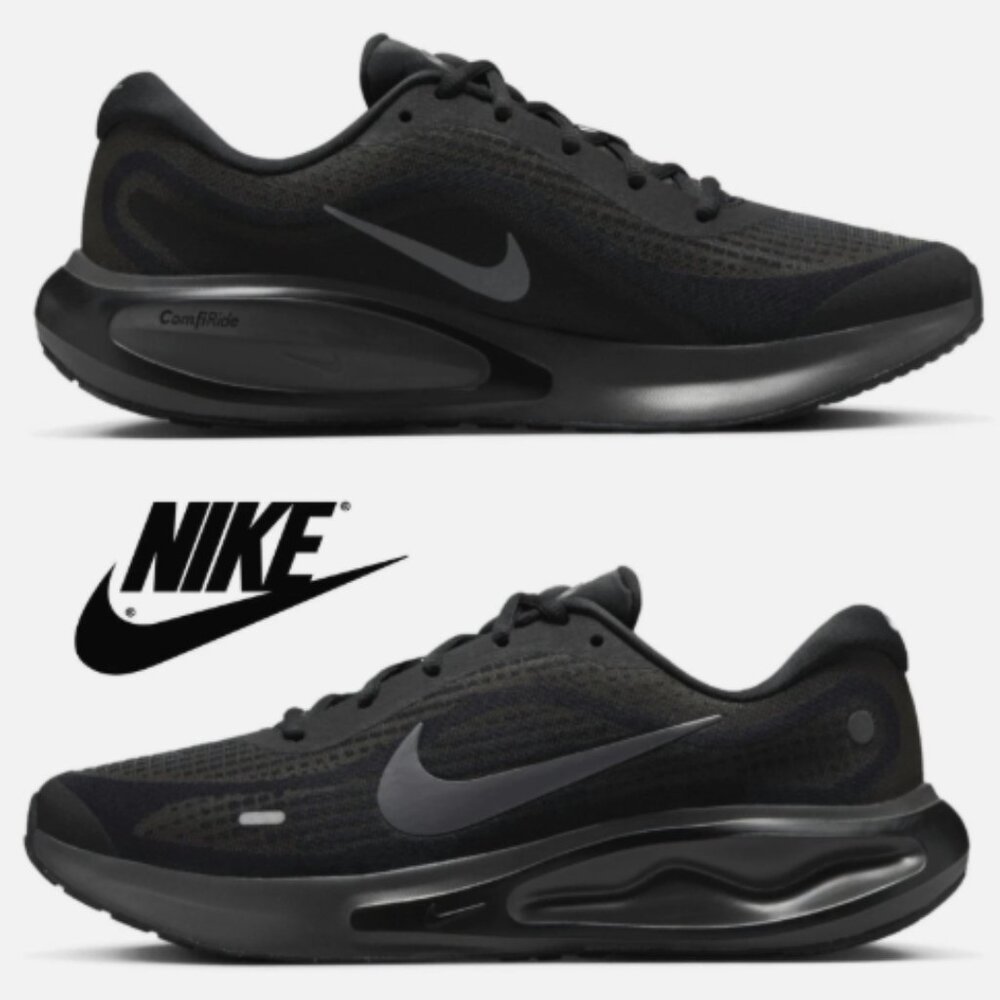 Nike Journey Black Gray Running Shoes Sneakers Mens 10M